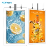 Ventana de publicidad transparente señalización digital